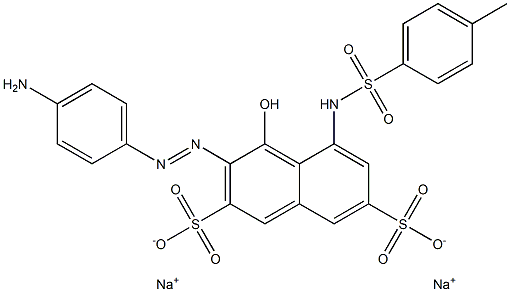 2,7-Naphthalenedisulfonic acid, 3-[(4-aminophenyl)azo]-4-hydroxy-5-[[(4-methylphenyl)sulfonyl]amino]-, disodium salt 化学構造式