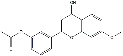 3-(4-hydroxy-7-methoxy-3,4-dihydro-2H-chromen-2-yl)phenyl acetate,650571-77-0,结构式