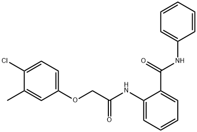 2-{[2-(4-chloro-3-methylphenoxy)acetyl]amino}-N-phenylbenzamide Struktur