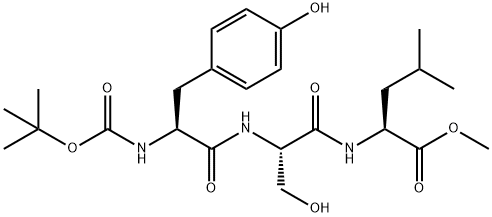 methyl (tert-butoxycarbonyl)-L-tyrosyl-L-seryl-L-leucinate Struktur