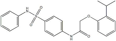 N-[4-(anilinosulfonyl)phenyl]-2-(2-isopropylphenoxy)acetamide,651296-63-8,结构式