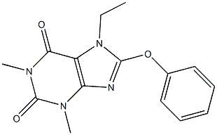 7-ethyl-1,3-dimethyl-8-phenoxy-3,7-dihydro-1H-purine-2,6-dione Structure