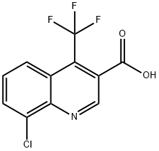 8-chloro-4-(trifluoromethyl)quinoline-3-carboxylic acid,663193-51-9,结构式