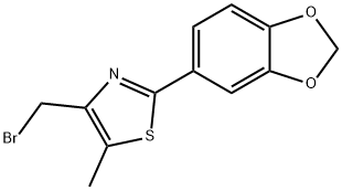 2-Benzo[1,3]dioxol-5-yl-4-bromomethyl-5-methylthiazole Structure