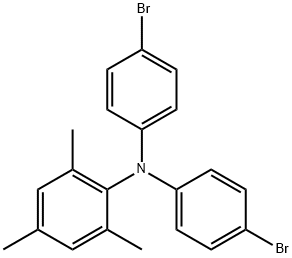N,N-Bis(4-bromophenyl)-2,4,6-trimethylaniline Struktur