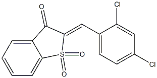 2-(2,4-dichlorobenzylidene)-1-benzothiophen-3(2H)-one 1,1-dioxide Struktur