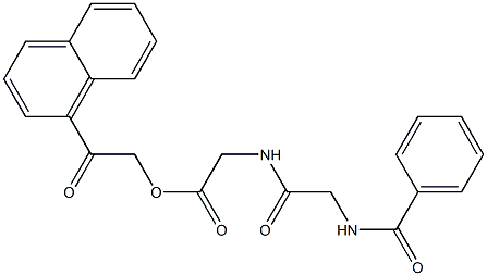 2-(1-naphthyl)-2-oxoethyl {[(benzoylamino)acetyl]amino}acetate Structure