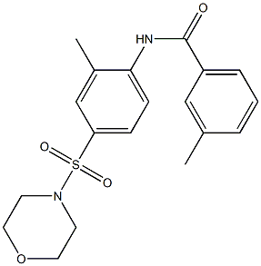 3-methyl-N-[2-methyl-4-(morpholin-4-ylsulfonyl)phenyl]benzamide Structure