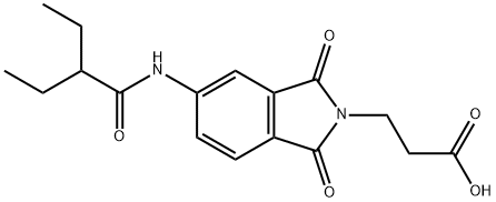 3-{5-[(2-ethylbutanoyl)amino]-1,3-dioxo-1,3-dihydro-2H-isoindol-2-yl}propanoic acid,666711-05-3,结构式