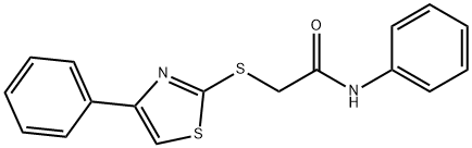 N-phenyl-2-[(4-phenyl-1,3-thiazol-2-yl)sulfanyl]acetamide,667868-11-3,结构式