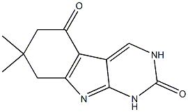 7,7-dimethyl-3,6,7,8-tetrahydro-1H-pyrimido[4,5-b]indole-2,5-dione 结构式