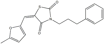 5-[(5-methyl-2-furyl)methylene]-3-(3-phenylpropyl)-1,3-thiazolidine-2,4-dione|