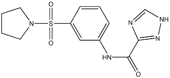 N-[3-(1-pyrrolidinylsulfonyl)phenyl]-1H-1,2,4-triazole-3-carboxamide Struktur