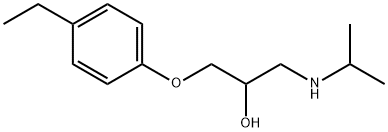 3-[4-[エチル]フェノキシ]-1-(イソプロピルアミノ)-2-プロパノール 化学構造式