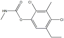 methylcarbamic acid 2,4-dichloro-5-ethyl-m-tolyl ester Structure