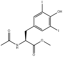 N-乙酰基-3,5-二碘-DL-酪氨酸甲酯, 67843-99-6, 结构式