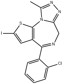 4-(2-Chlorophenyl)-2-iodo-9-methyl-6H-thieno[3,2-f][1,2,4]triazolo[4,3-a][1,4]diazepine,67860-41-7,结构式