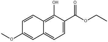 ethyl 1-hydroxy-6-methoxynaphthalene-2-carboxylate Struktur