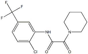 N-[2-chloro-5-(trifluoromethyl)phenyl]-2-oxo-2-(1-piperidinyl)acetamide 结构式