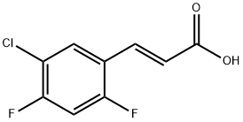 5-氯-2,4-二氟肉桂酸, 695187-30-5, 结构式