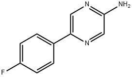 2-Amino-5-(4-fluorophenyl)pyrazine,69816-51-9,结构式