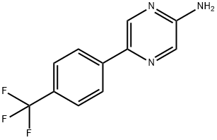 2-Amino-5-(4-trifluoromethylphenyl)pyrazine Structure