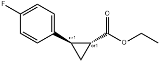 反式-2-(4-氟-苯基)-环丙烷甲酸乙酯, 70461-58-4, 结构式