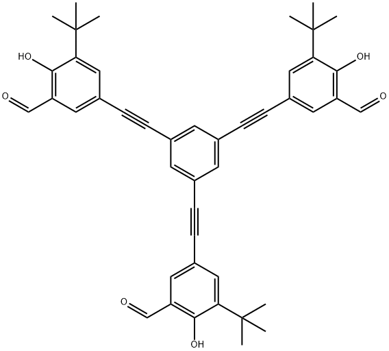 705930-83-2 3,3',3''-(1,3,5-Benzenetriyltri-2,1-ethynediyl)tris[5-(1,1-dimethylethyl)-6-hydroxybenzaldehyde]