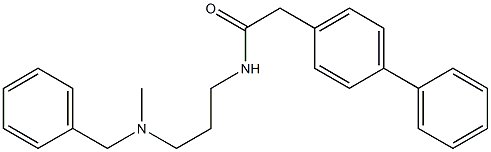 N-{3-[benzyl(methyl)amino]propyl}-2-[1,1'-biphenyl]-4-ylacetamide Struktur