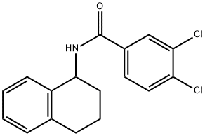 3,4-dichloro-N-(1,2,3,4-tetrahydro-1-naphthalenyl)benzamide Struktur