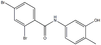 2,4-dibromo-N-(3-hydroxy-4-methylphenyl)benzamide 化学構造式