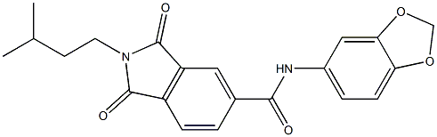 723735-62-4 N-(1,3-benzodioxol-5-yl)-2-isopentyl-1,3-dioxo-5-isoindolinecarboxamide