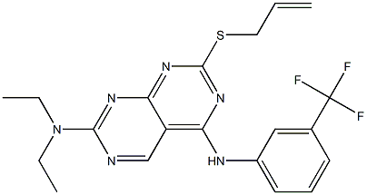 N-[2-(allylsulfanyl)-7-(diethylamino)pyrimido[4,5-d]pyrimidin-4-yl]-N-[3-(trifluoromethyl)phenyl]amine|