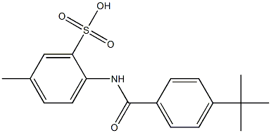 2-[(4-tert-butylbenzoyl)amino]-5-methylbenzenesulfonic acid 化学構造式