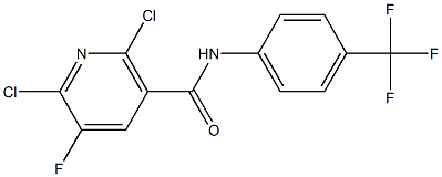 2,6-dichloro-5-fluoro-N-[4-(trifluoromethyl)phenyl]nicotinamide 化学構造式