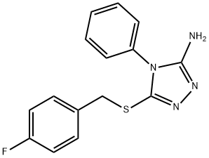 5-[(4-fluorobenzyl)sulfanyl]-4-phenyl-4H-1,2,4-triazol-3-amine Structure