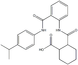 2-({2-[(4-isopropylanilino)carbonyl]anilino}carbonyl)cyclohexanecarboxylic acid 化学構造式