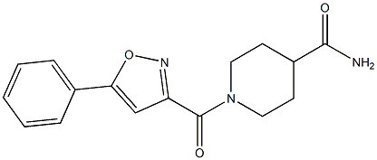 1-[(5-phenyl-3-isoxazolyl)carbonyl]-4-piperidinecarboxamide Struktur
