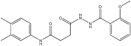 N-(3,4-dimethylphenyl)-4-[2-(2-methoxybenzoyl)hydrazino]-4-oxobutanamide Struktur