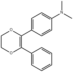 Benzenamine, 4-(5,6-dihydro-3-phenyl-1,4-dioxin-2-yl)-N,N-dimethyl-|Benzenamine, 4-(5,6-dihydro-3-phenyl-1,4-dioxin-2-yl)-N,N-dimethyl-