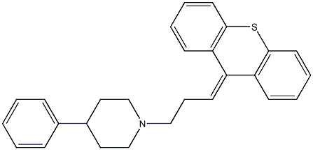 4-phenyl-1-[3-(9H-thioxanthen-9-ylidene)propyl]piperidine,743357-89-3,结构式