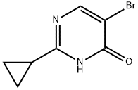 5-Bromo-4-hydroxy-2-(cyclopropyl)pyrimidine 化学構造式