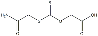 Aceticacid,[[(2-amino-2-oxoethyl)thio]thioxomethoxy]- Struktur