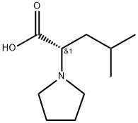 (S)-4-Methyl-2-(1-pyrrolidinyl)pentanoic Acid Structure