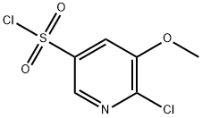6-Chloro-5-methoxypyridine-3-sulfonyl chloride Struktur