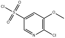 6-氯-5-甲氧基-3-吡啶磺酰氯,75720-93-3,结构式