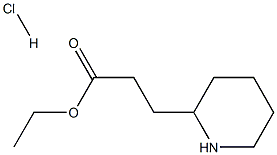 ethyl 3-(piperidin-2-yl)propanoate hydrochloride 化学構造式