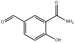 ベンズアミド, 5-ホルミル-2-ヒドロキシ- 化学構造式
