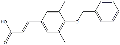 (E)-3-(4-(benzyloxy)-3,5-dimethylphenyl)acrylic acid 结构式