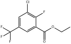 ethyl 3-chloro-2-fluoro-5-(trifluoromethyl)benzoate 化学構造式